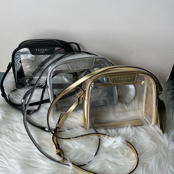 Tahari Handbags - Tahari clear crossbody purse and coin wallet in 3 color choices